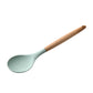 silicone kitchenware set with wooden handle