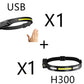 cob led induction headlamp usb rechargeable