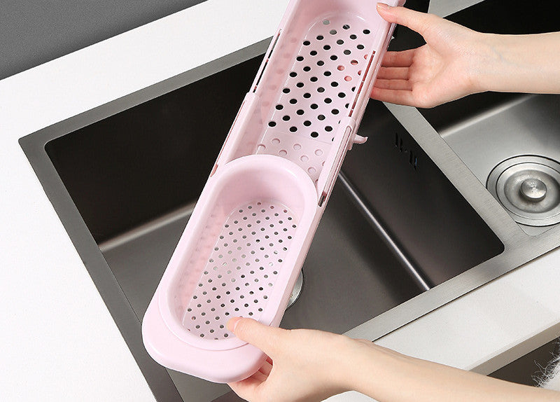 telescopic sink rack organizer adjustable design