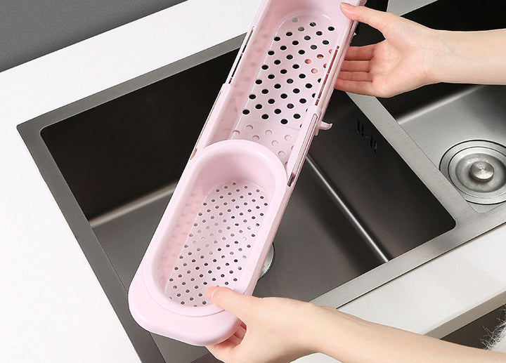 telescopic sink rack organizer adjustable design