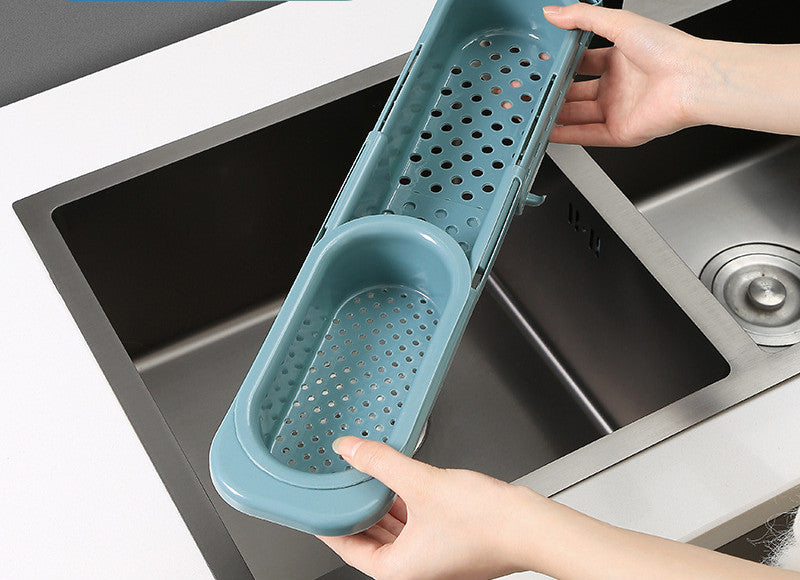 telescopic sink rack organizer adjustable design