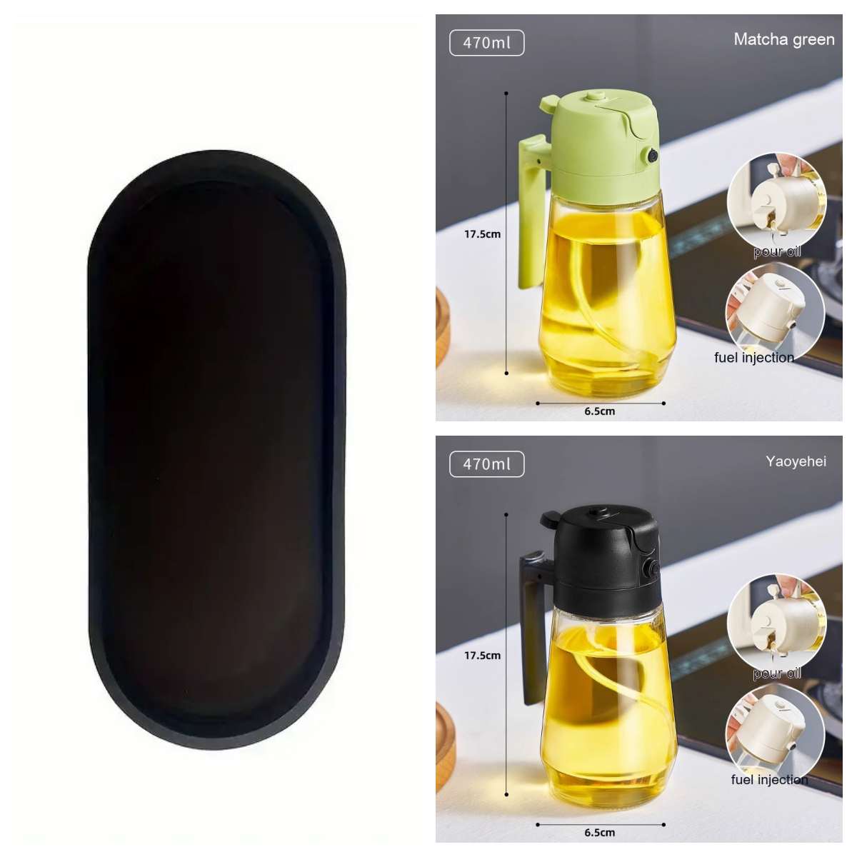 olive oil sprayer dispenser 470ml glass bottle