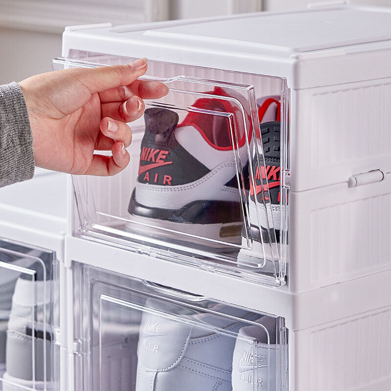 6 tier shoe storage box stackable design