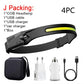 cob led induction headlamp usb rechargeable