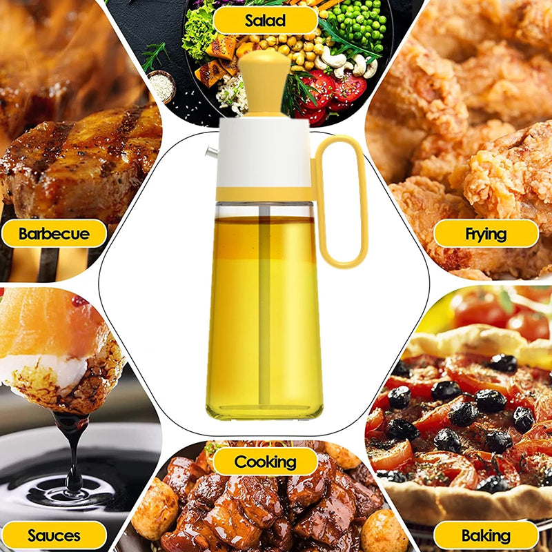 2 in 1 oil dispenser with silicone brush