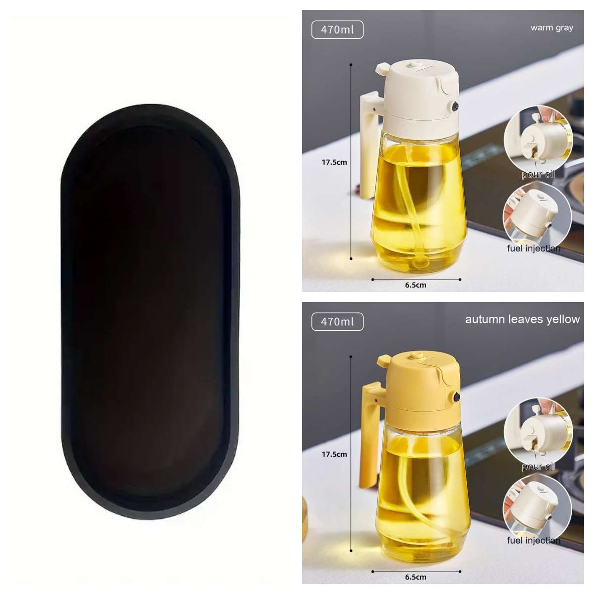olive oil sprayer dispenser 470ml glass bottle