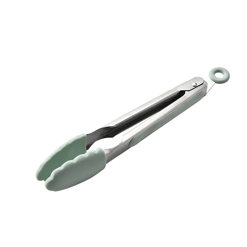 silicone kitchenware set with wooden handle