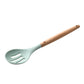 silicone kitchenware set with wooden handle