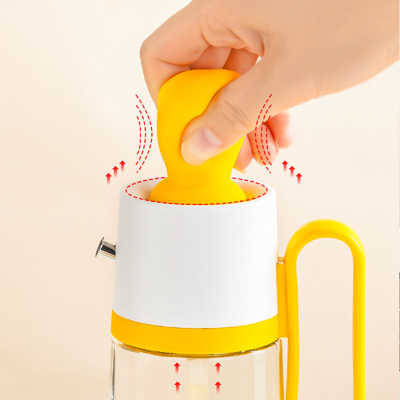 2 in 1 oil dispenser with silicone brush