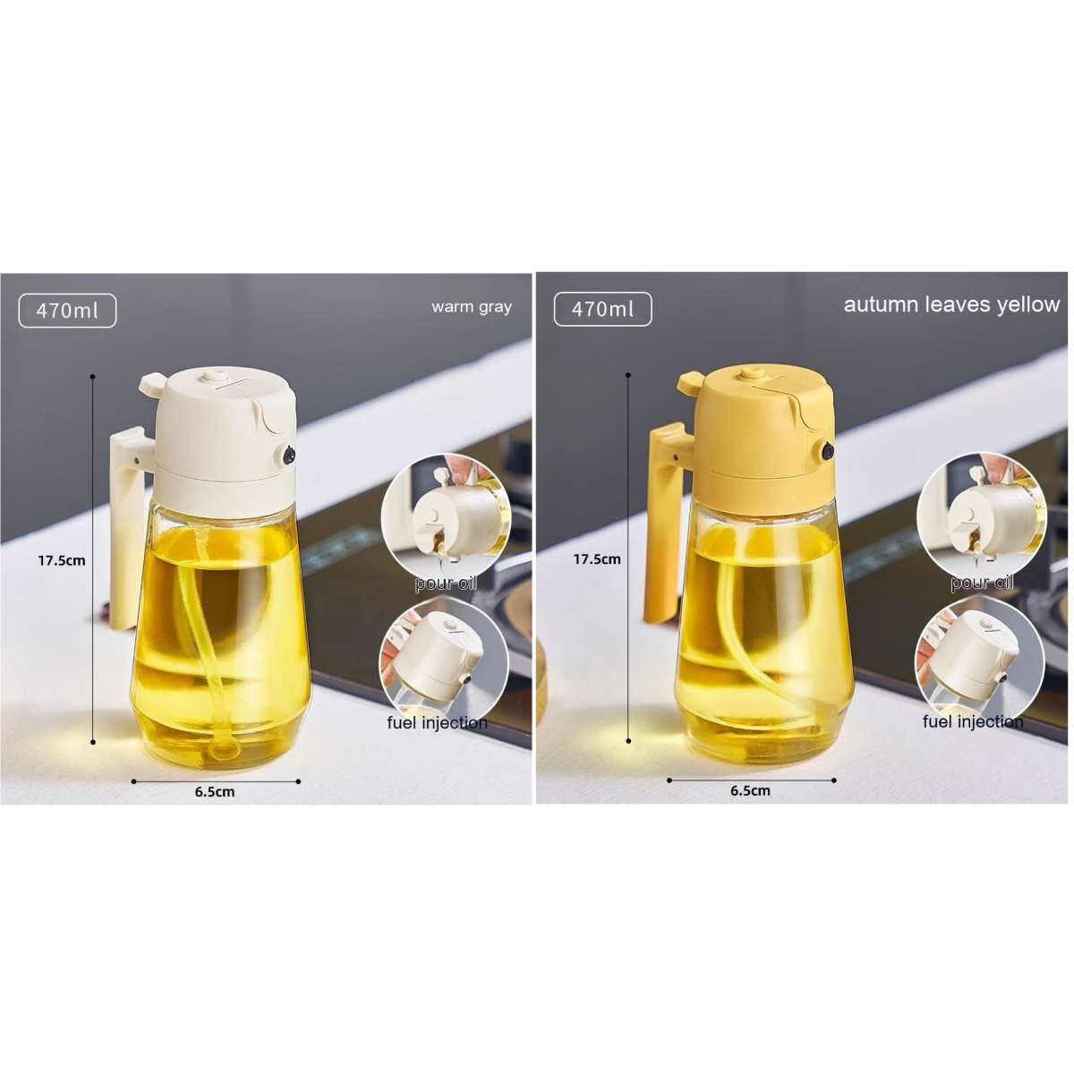 olive oil sprayer dispenser 470ml glass bottle