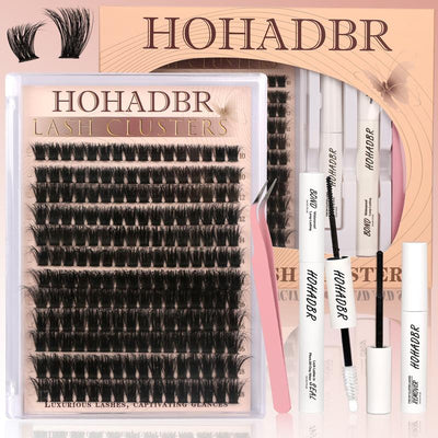 Lash Clusters Kit - Achieve Natural, Wispy Eyelash Extensions at Home with Our DIY Waterproof Kit!