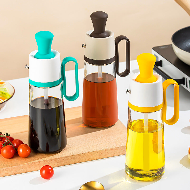 2 in 1 oil dispenser with silicone brush