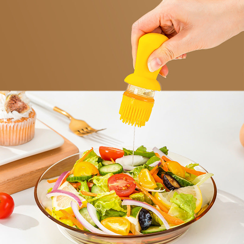 2 in 1 oil dispenser with silicone brush