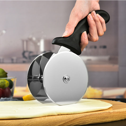 stainless steel double wheel cutter kitchen tool