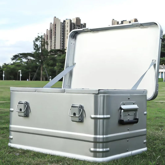 30-80L Outdoor Storage Box Camping Picnic Travel Aluminum Alloy Large Capacity Box Accessories Storage Bag Hiking Accessories