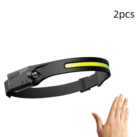 cob led induction headlamp usb rechargeable