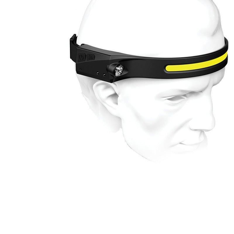 cob led induction headlamp usb rechargeable