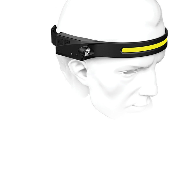 cob led induction headlamp usb rechargeable
