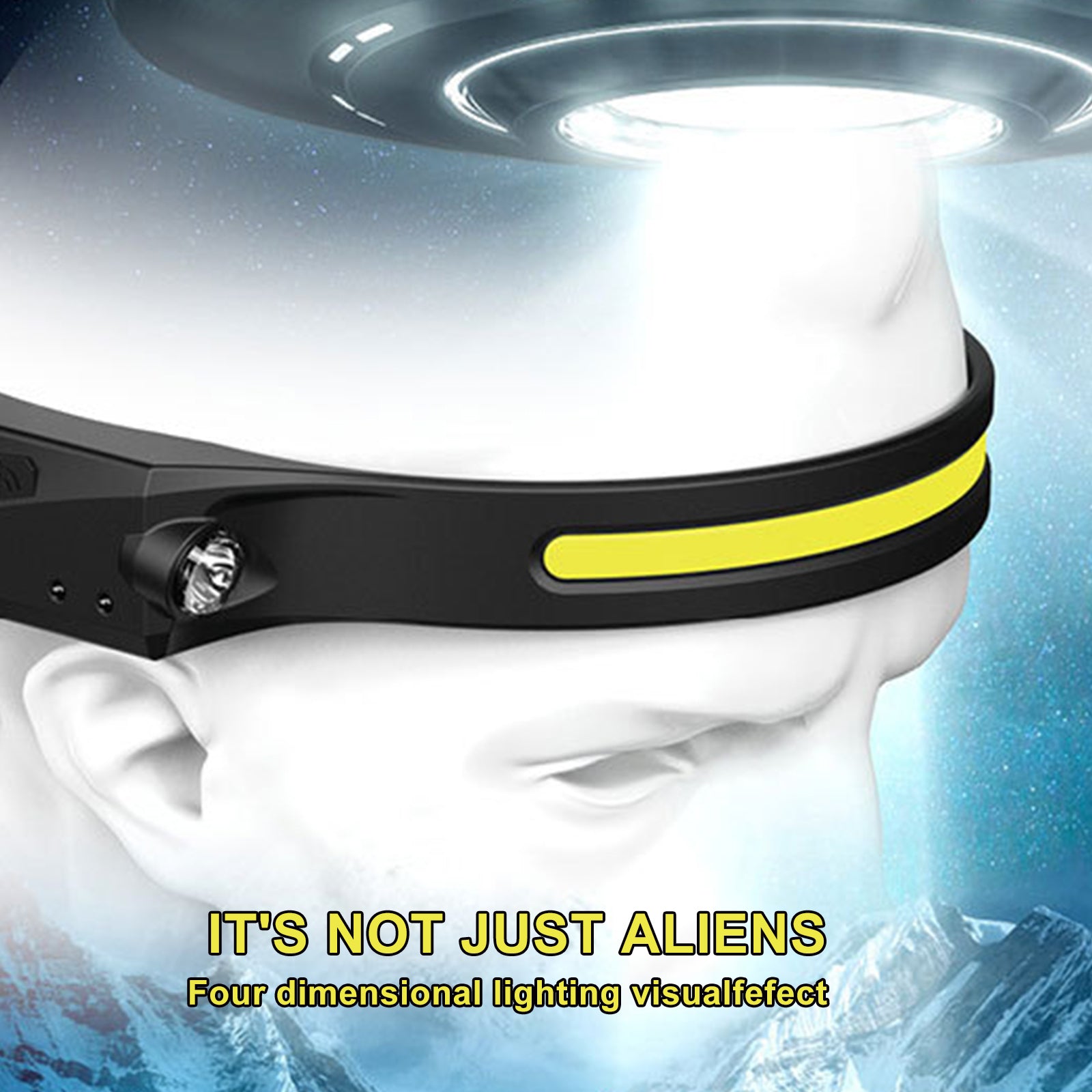 cob led induction headlamp usb rechargeable