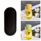 Olive Oil Sprayer Dispenser 470ML Glass Bottle in autumn leaves yellow and matcha green colors for cooking.