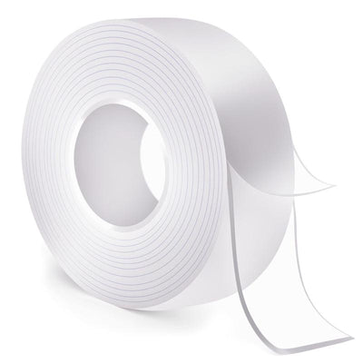 Heavy Duty Nano Double Sided Adhesive Tape - 9.85Ft Clear Mounting Strips for Picture Hanging and More