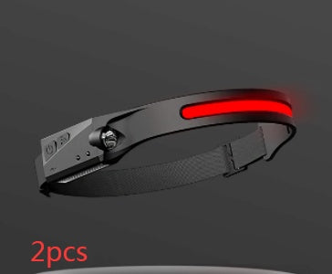 cob led induction headlamp usb rechargeable