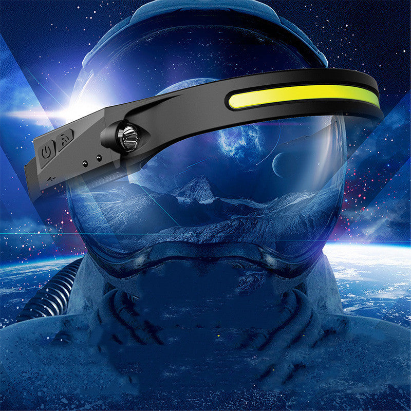 cob led induction headlamp usb rechargeable