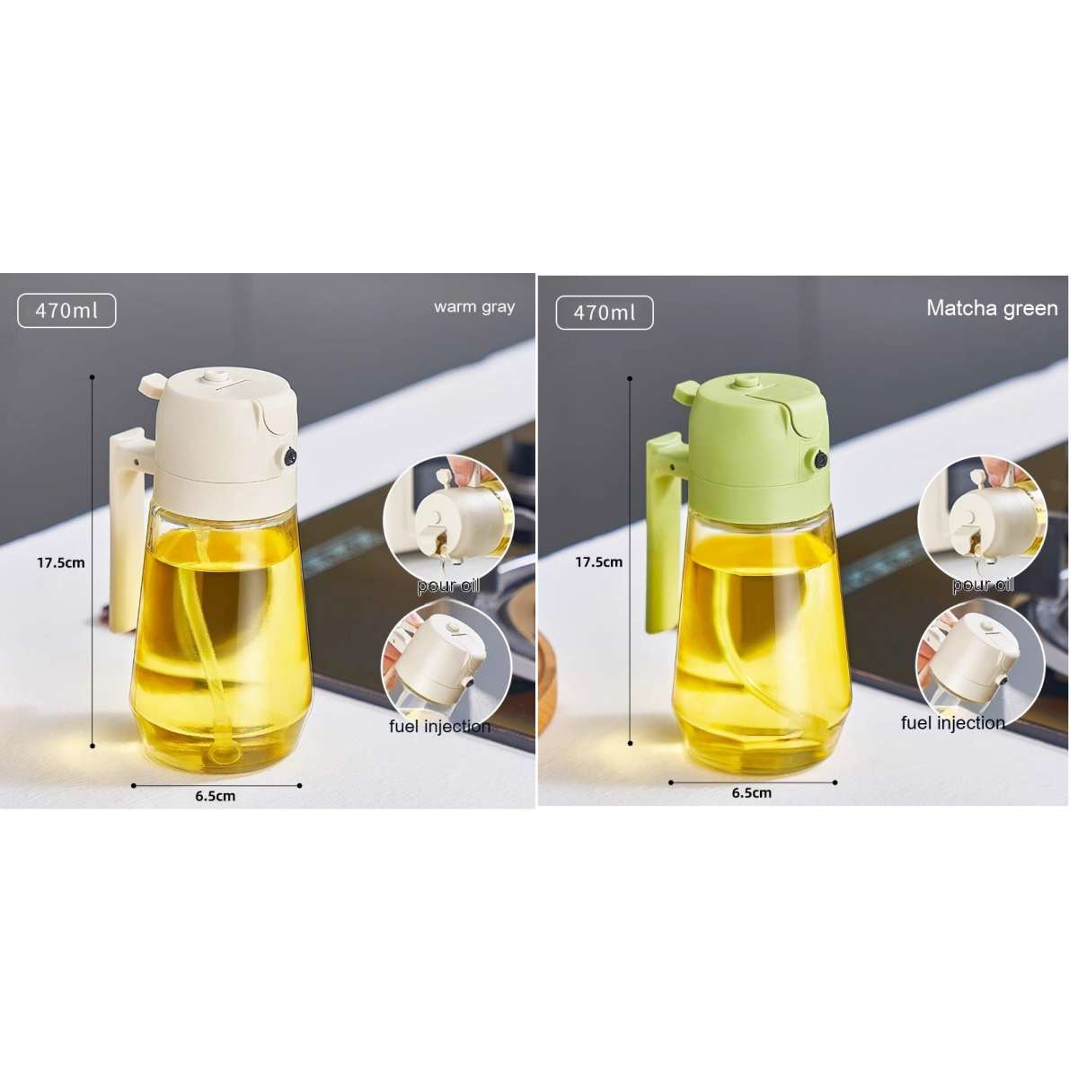 olive oil sprayer dispenser 470ml glass bottle