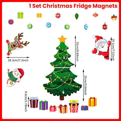Transform Your Kitchen with Adorable 1Set Christmas Refrigerator Magnets - Festive Fun for Kids and Family!