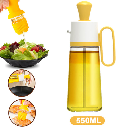 2 in 1 oil dispenser with silicone brush