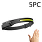 cob led induction headlamp usb rechargeable