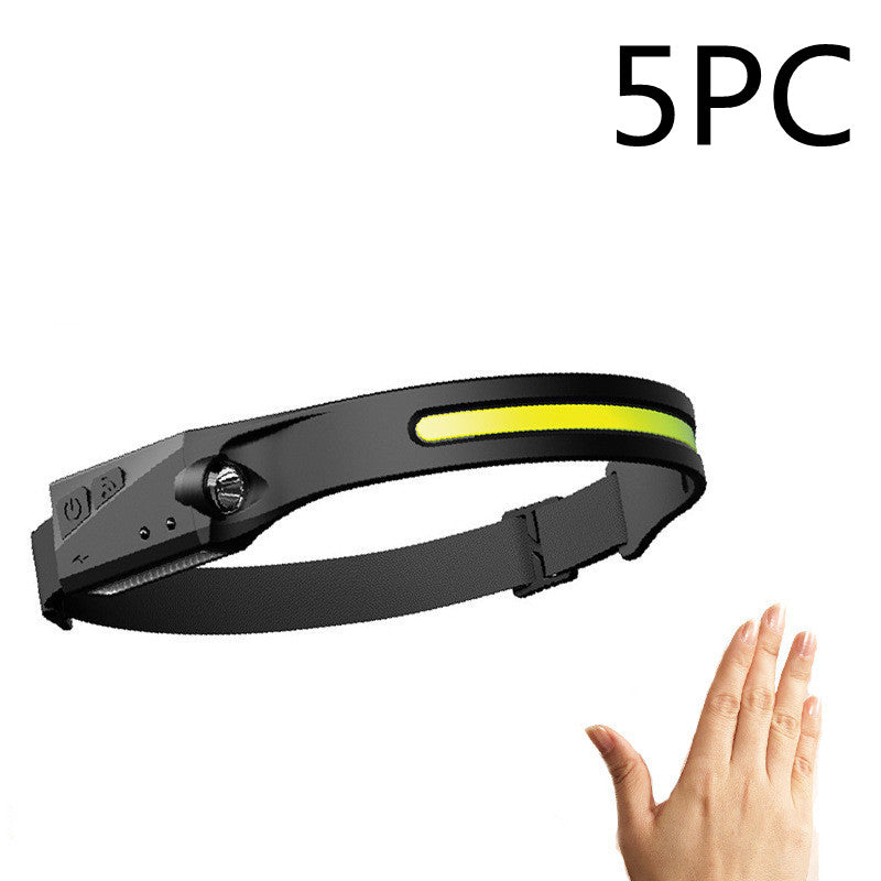 cob led induction headlamp usb rechargeable