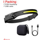 cob led induction headlamp usb rechargeable