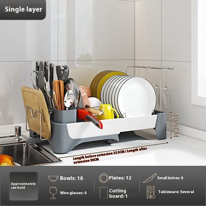 multi-function dish rack kitchen organizer